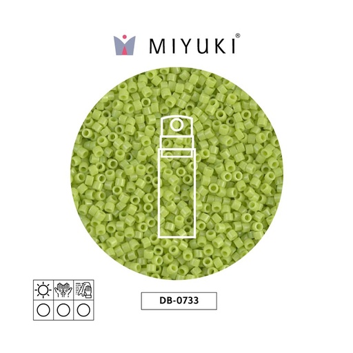 [29614] Miyuki delica 11/0 DB0733 verde chartreuse opaco x 10gr
