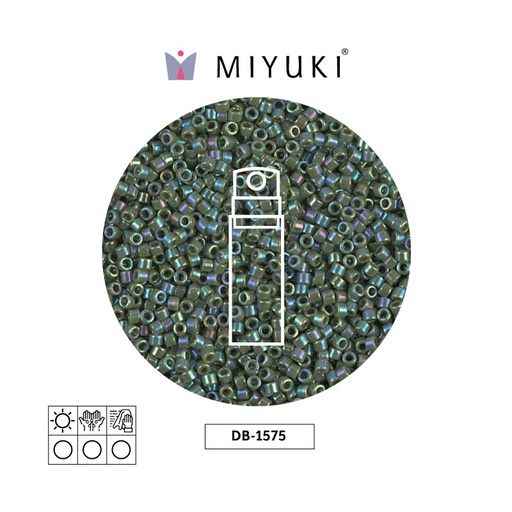 [31111] Miyuki delica 11/0 DB1575 opaco verde AB x 10g
