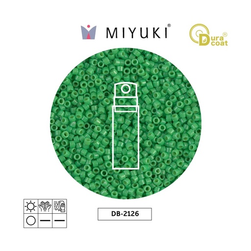 [30603] Miyuki delica 11/0 DB2126 opaco fiji verde x 10g