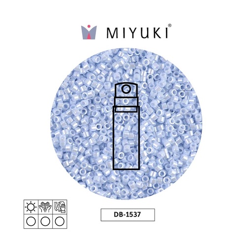[31108] Miyuki delica 11/0 DB1537-1 claro cielo azul ceylon perlado x 10g
