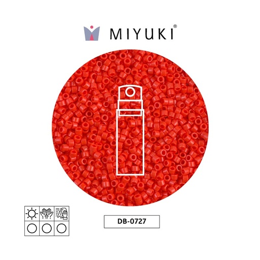 [29611] Miyuki delica 11/0 DB0727 opaco claro rojo x 10gr