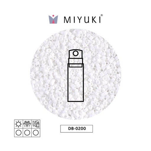 Miyuki delica 11/0 DB0200 opaco tiza blanco x 10g