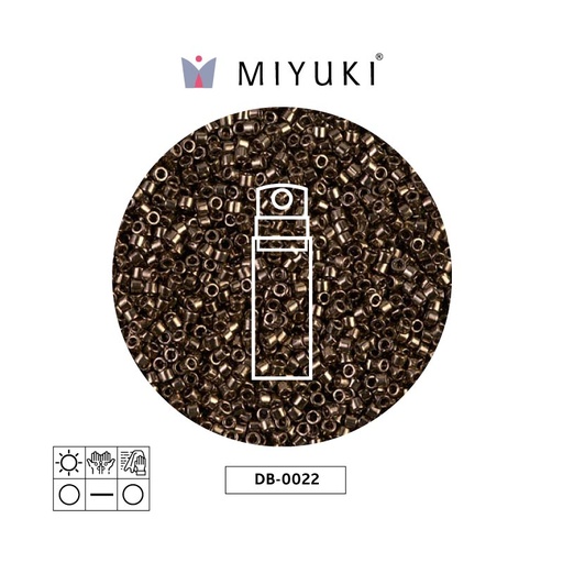 [29590] Miyuki delica 11/0 DB0022 metalizado bronce x 10gr