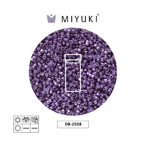 [20558] Miyuki delica 11/0 DB2509 Duracoat galvanizado oscuro lila x 3g