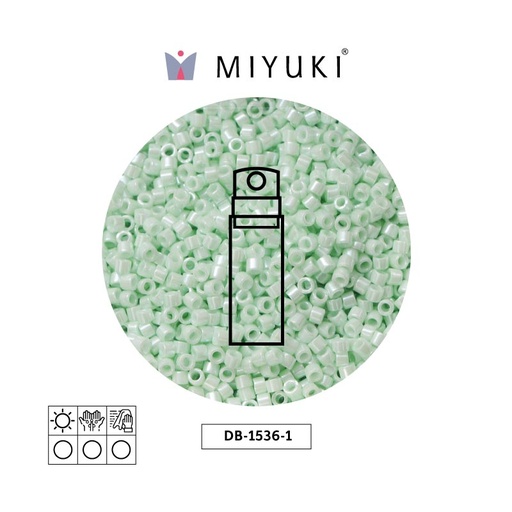[31107] Miyuki delica 11/0 DB1536-1 verde menta ceylon perlado x 10g