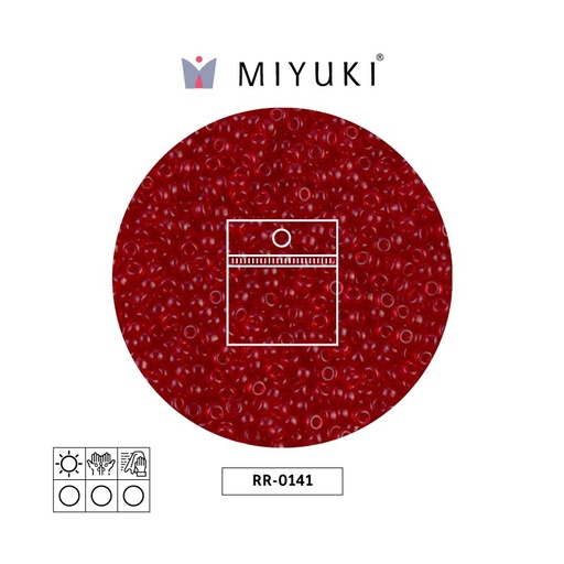 [23901] Mostacilla Miyuki rocalla 11/0 RR0141 transparente ruby x 25g