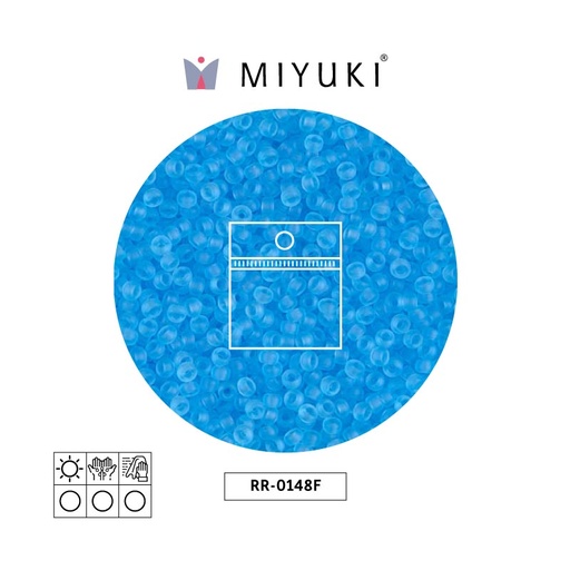 [23903] Mostacilla Miyuki rocalla 11/0 RR0148F mate tranparent azul x 25g