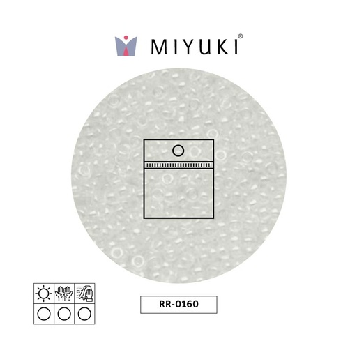 [23906] Mostacilla Miyuki rocalla 11/0 RR0160 transparente pálido gris lsuter x 25g