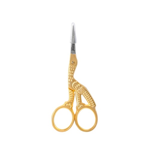 [28089] Tijera cigueña SHR-672 9cm dorada x und