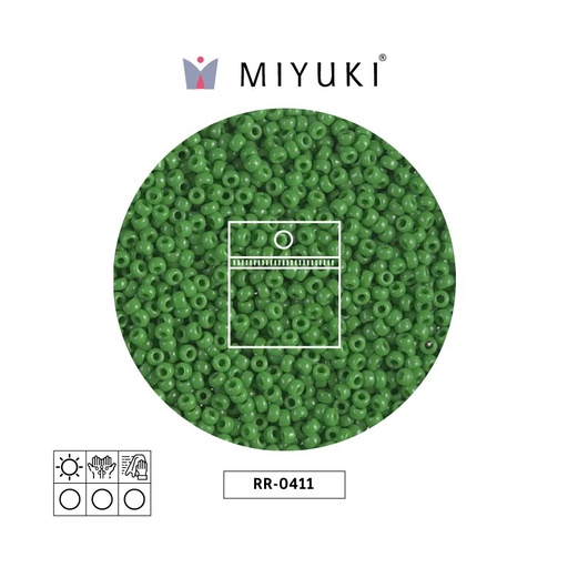 [31322] Mostacilla Miyuki rocalla 11/0 RR0411 opaco verde x 25g