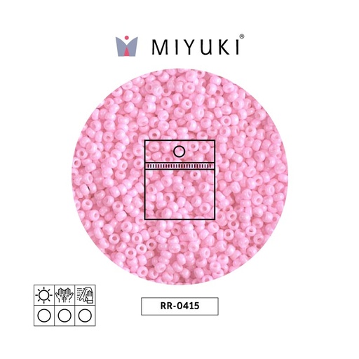 [23937] Mostacilla Miyuki rocalla 11/0 RR0415 opaco cotton candy rosado x 25g