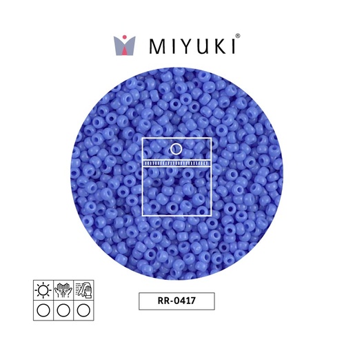 [13880] Mostacilla Miyuki rocalla 11/0 RR0417 opaco royal azul x 25g