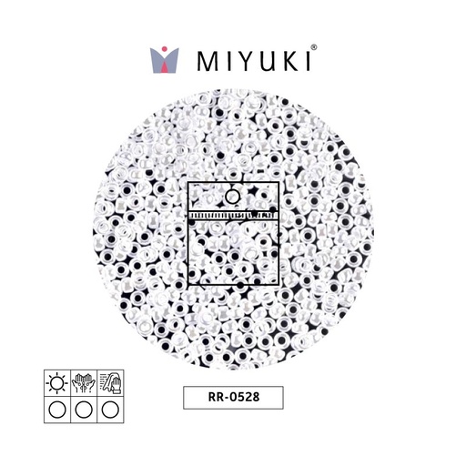 [24005] Mostacilla Miyuki rocalla 11/0 RR0528 blanco perla Ceylon perlado x 25g