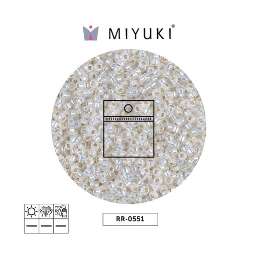 [24011] Mostacilla Miyuki rocalla 11/0 RR0551 gilt forrado opal x 25g