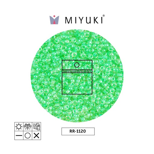 [24013] Mostacilla Miyuki rocalla 11/0 RR1120 neon verde x 25g