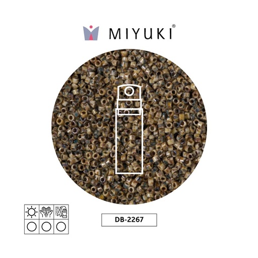 [15700] Miyuki delica 11/0 DB2267 opaq café picasso x 10g