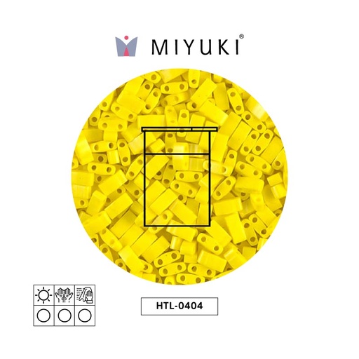 Miyuki half tila 5x2.3x1.9mm HTL0404 opaco amarillo x 10G