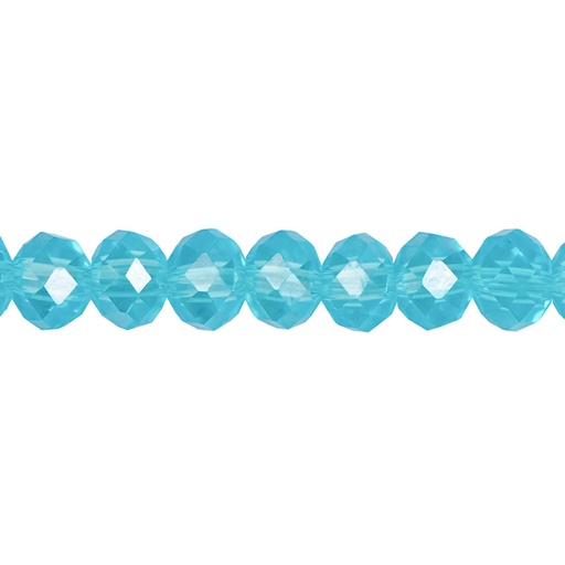 [15542] Murano rondela facetada 6mm aquamarine 09AB x 82unds