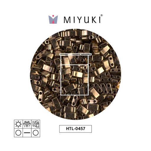 [16244] Miyuki half tila 5x2.3x1.9mm HTL0457 metalizado oscuro bronce x 10G