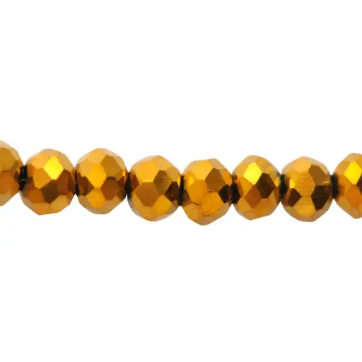 [02755] Murano rondela facetada 2mm bronze 129 x 145unds