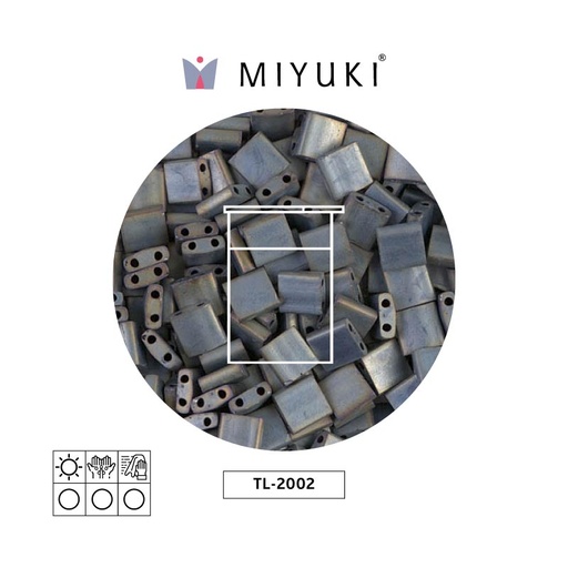 [20006] Miyuki tila 5x5x1.9mm TL2002 mate metallix plateado gris x 10g