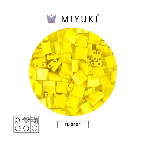 [12373] Miyuki tila 5x5x1.9mm TL0404 opaco amarillo x 50g