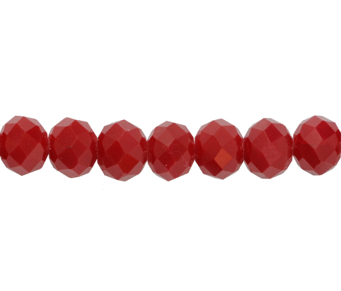 [03508] Murano rondela facetada 6mm coral 84 x 82unds