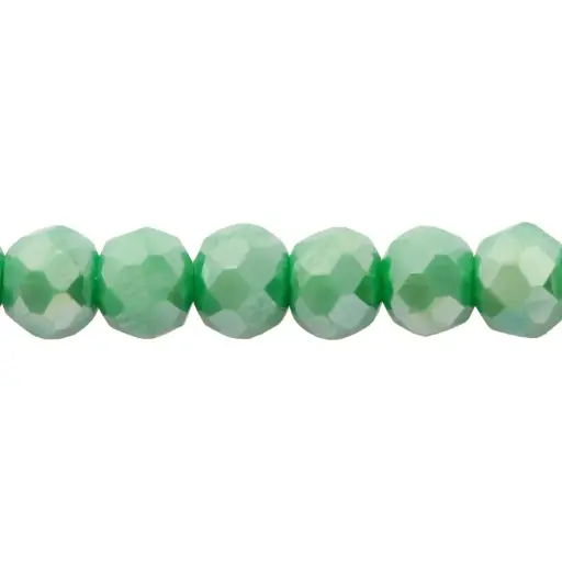 [13671] Murano rondela facetada 4mm turquesa 64AB x 110unds