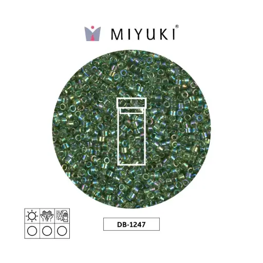 [00398] Miyuki delica 11/0 DB1247 tranparent verde AB x 3g
