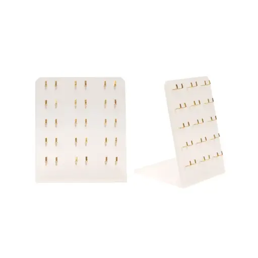 [06094] Exhibidor acrilico aretes 9.5x11cm x 15 espacios