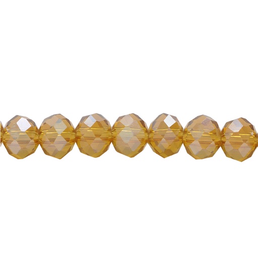 [10828] Murano rondela facetada 6mm smoked topaz 17AB x 80unds