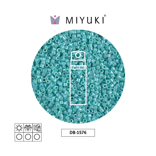 [31112] Miyuki delica 11/0 DB1576 opaco azul opal AB x 10g