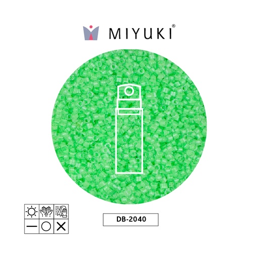 [32193] Miyuki delica 11/0 DB2040 neon verde x 10gr