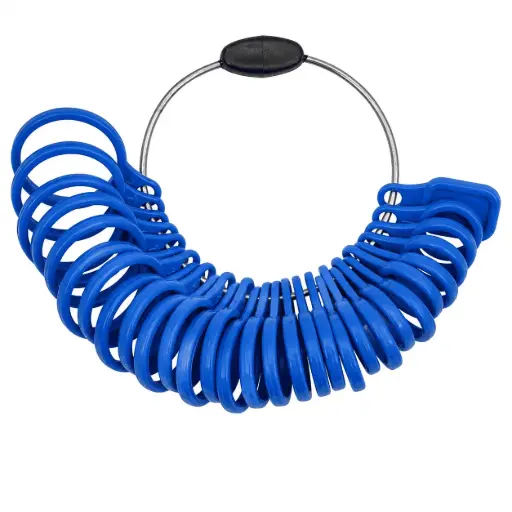 Blue Plastic Ring Sizer Gauge GAU-967