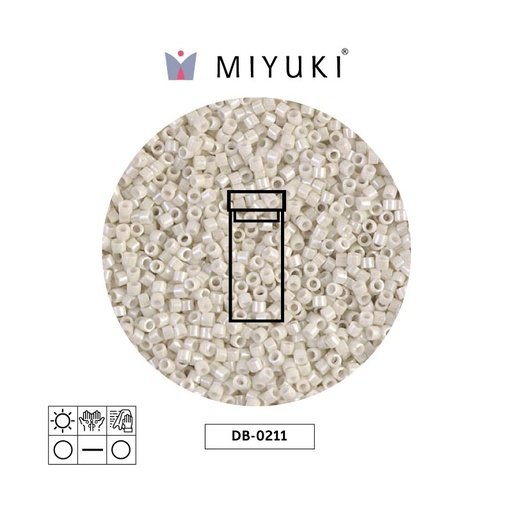 [23748] Miyuki delica 11/0 DB0211 opaco alabaster brillo x 3g