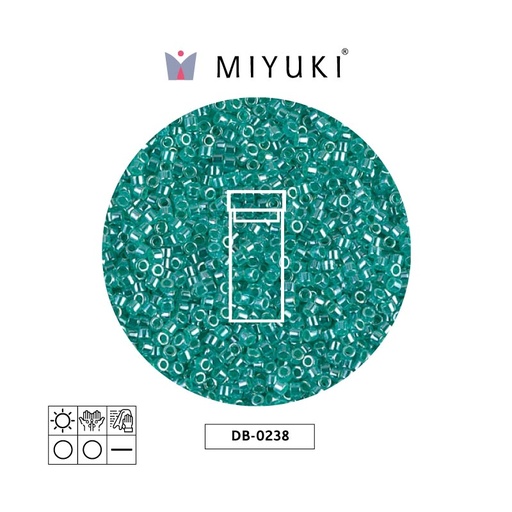 [24323] Miyuki delica 11/0 DB0238 forrado verde azul x 3g