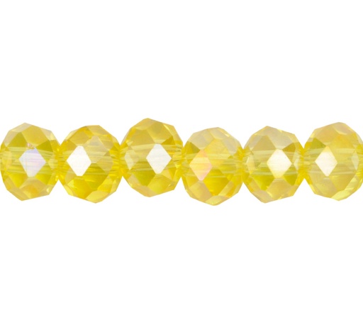 [03884] Murano rondela facetada 8mm light topaz 33AB x aprox 72unds