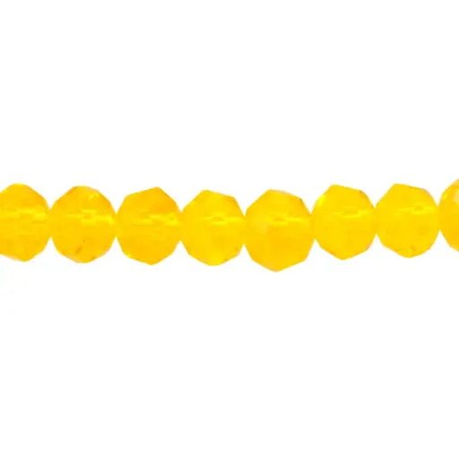 [08257] Murano rondela facetada 4mm light topaz 44 x 110unds