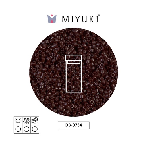 [28084] Miyuki delica 11/0 DB0734 opaco chocolate café x 3g