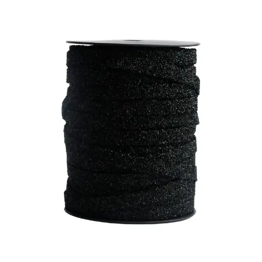 Trimming 1.2cm negro x rollo