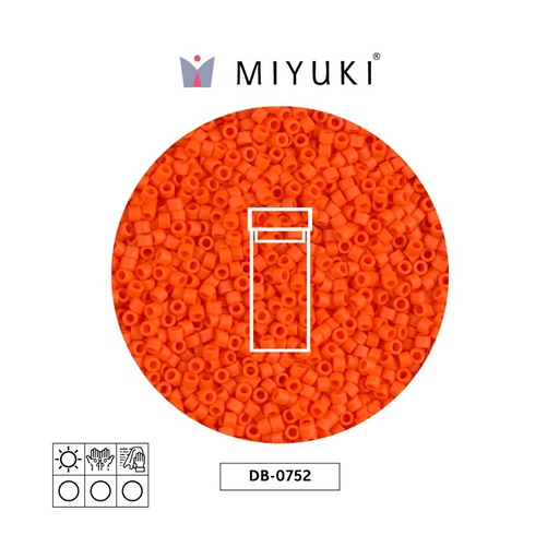 [28350] Miyuki delica 11/0 DB0752 mate opaco naranja x 3g