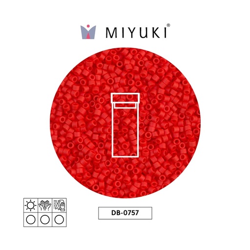 [28413] Miyuki delica 11/0 DB0757 mate opaco claro rojo x 3g