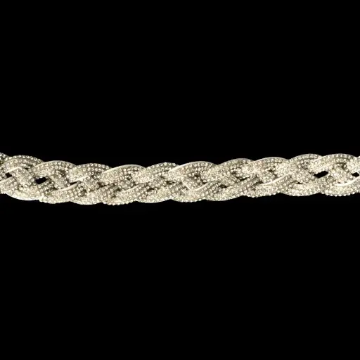 [22566] Trimming trenzado blanco cristal x m