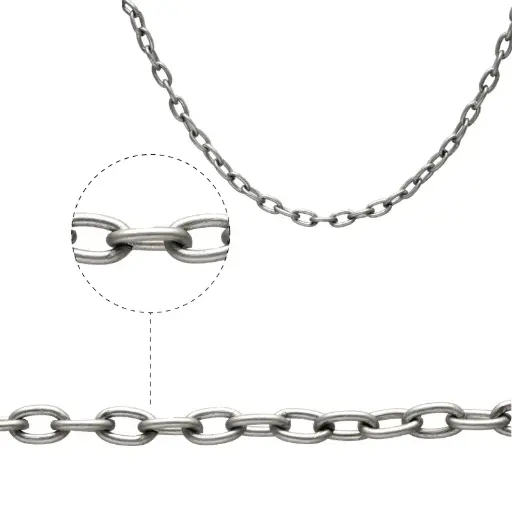 [09341] White iron chain 7400588/214SB/5.5x9mm/R x m