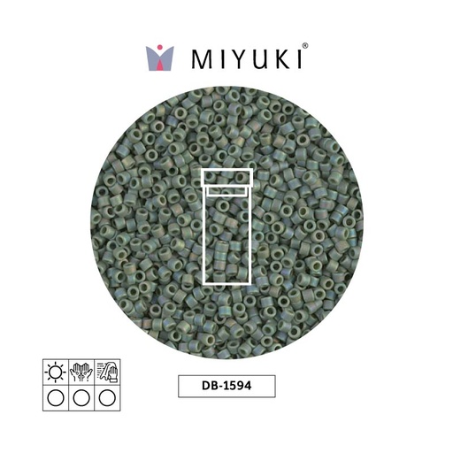 [28450] Miyuki delica 11/0 DB1594 mate opaco verde AB x 3g