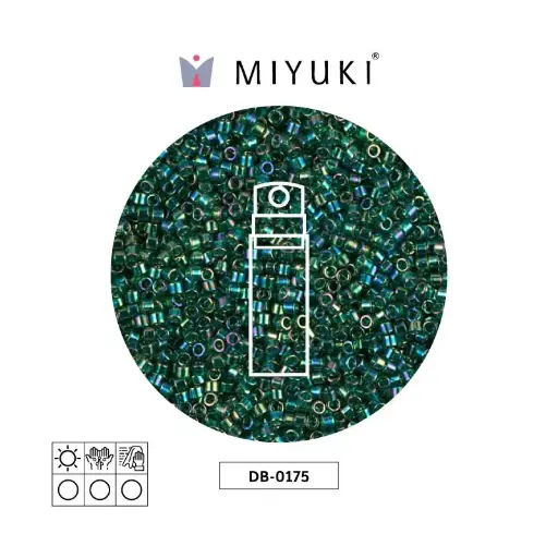 [03089] Miyuki delica 11/0 DB0175 transparente verde AB x 10g