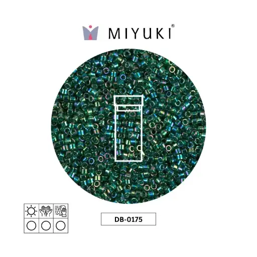 [19355] Miyuki delica 11/0 DB0175 transparente verde AB x 3g