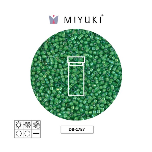 [29472] Miyuki delica 11/0 DB1787 forrado verde AB x 3g