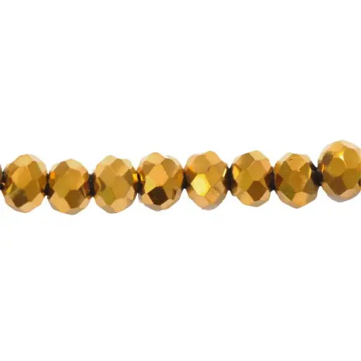 [01715] Murano rondela facetada 4mm bronze 129 x 110unds