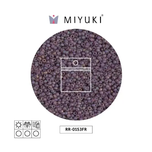 [32712] Mostacilla Miyuki rocalla 11/0 RR0153FR oscuro ahumado morado mate AB x 25g